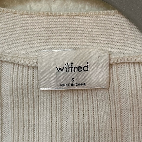 WILFRED x ARITZIA | Plunge Front Cardigan Merino Wool V-Neck Cardigan | Size S - Picture 8 of 10